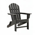 Fauteuil Adirondack 79x83x98 cm en polyéthylène noir style jardin avec accoudoirs