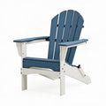 Fauteuil Adirondack 79 x 88 x 95 cm en bois bleu et blanc pour extérieur