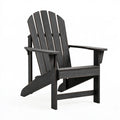 Fauteuil Adirondack 84 x 76 x 97 cm noir en plastique aspect bois pour extérieur