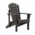 Fauteuil de jardin Adirondack pliant 86 x 75 x 98 cm en plastique noir effet bois