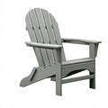 Fauteuil de jardin Adirondack 88 x 80 x 98 cm en plastique gris style traditionnel